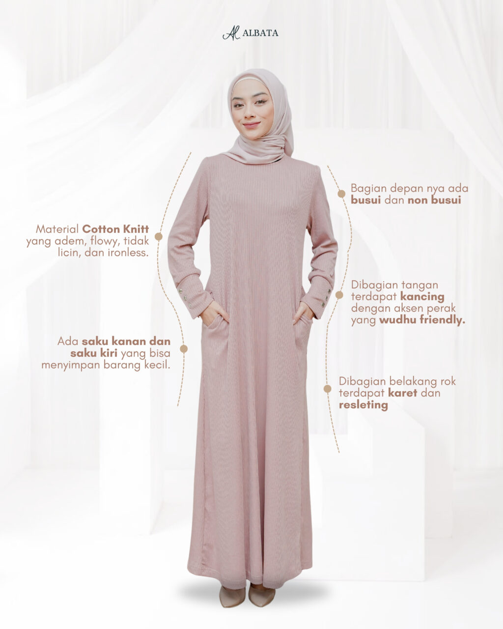 Gretta Dress Knit - Gambar 2